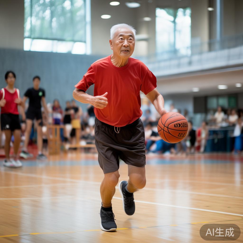 例如，在参与公司组织的运动会时，老王积极报名篮球比